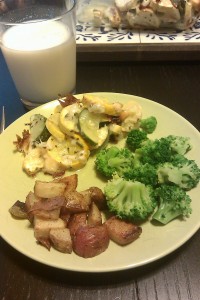 potatoes and broccoli