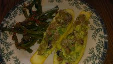 Read more about the article Stuffed Summer Squash and Sauteed Green Beans with Peppers