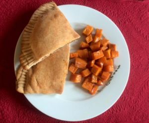 Read more about the article Kale mushroom calzone with maple-roasted sweet potatoes