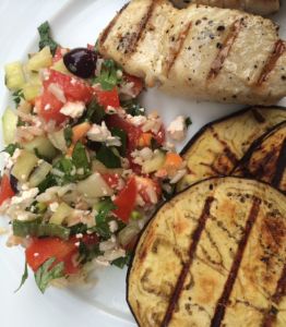 Read more about the article Mediterranean Rice Salad & Grilled Eggplant