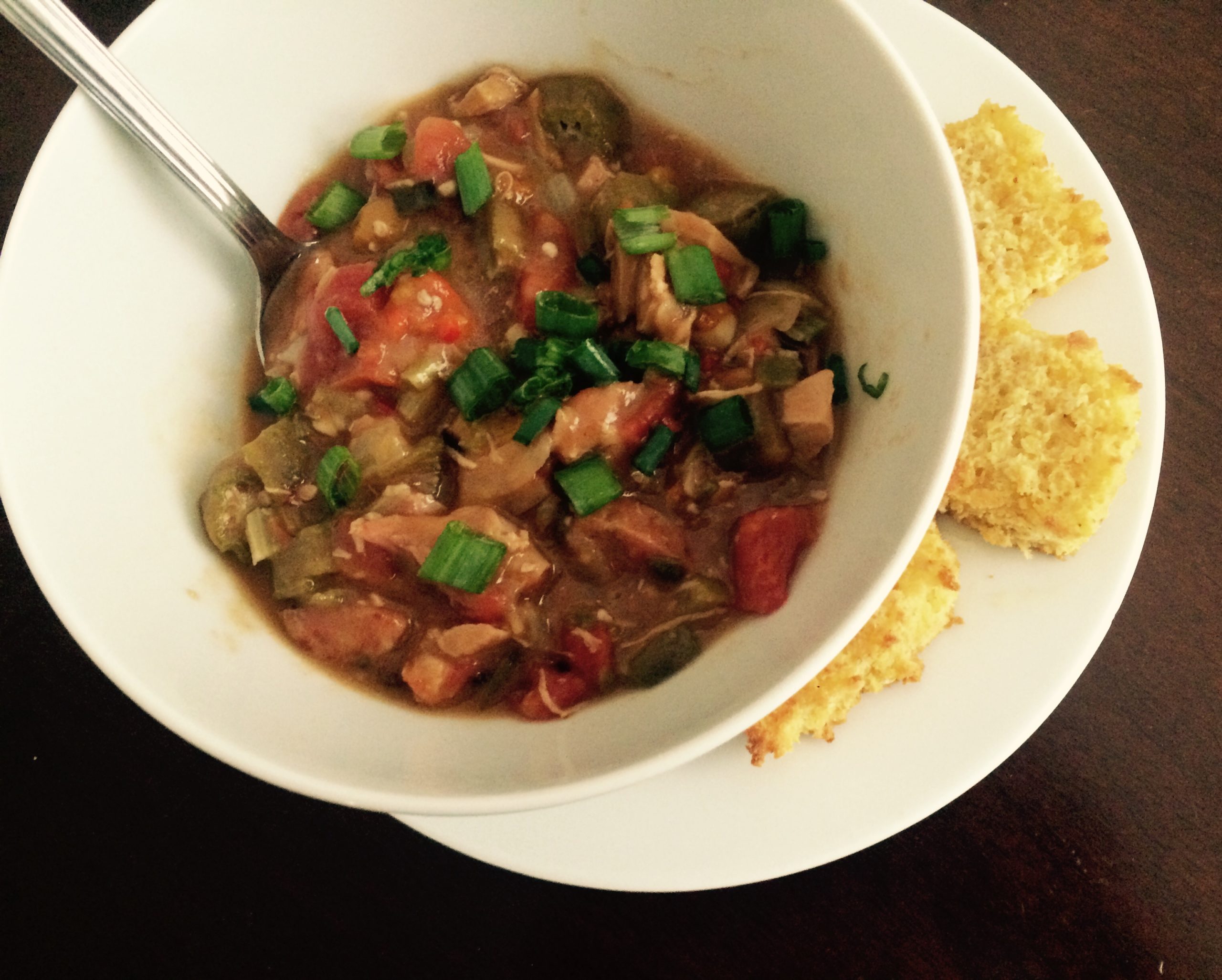 You are currently viewing Chicken Gumbo with Cornbread