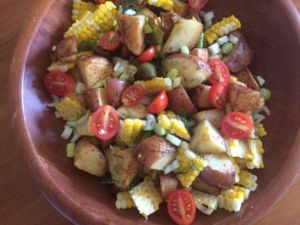 Read more about the article Roasted Red Potatoes with Corn and Tomatoes