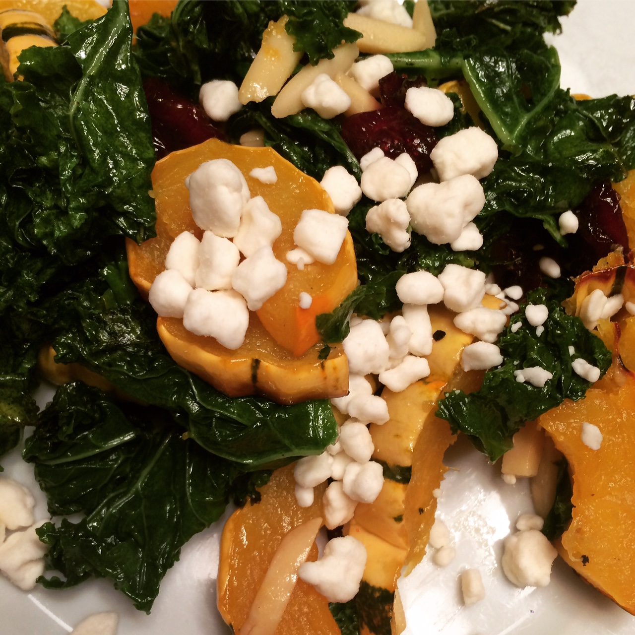 You are currently viewing Roasted Delicata Squash and Kale Salad with Maple Vinaigrette
