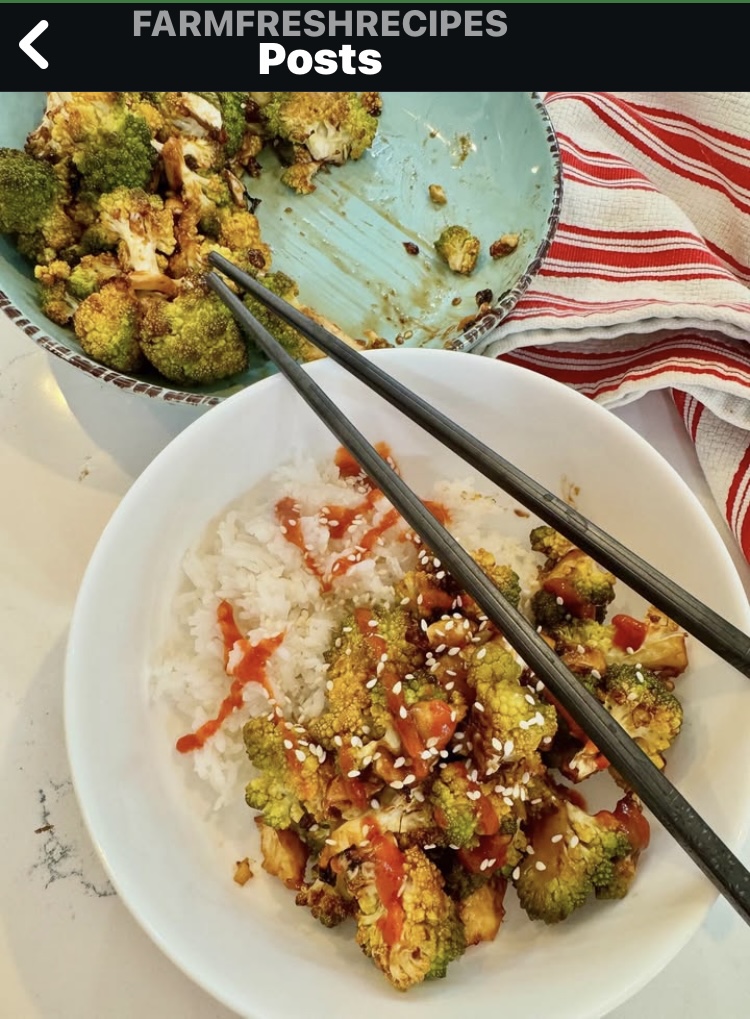 You are currently viewing Sticky Sweet Asian Roasted Cauliflower Romanesco