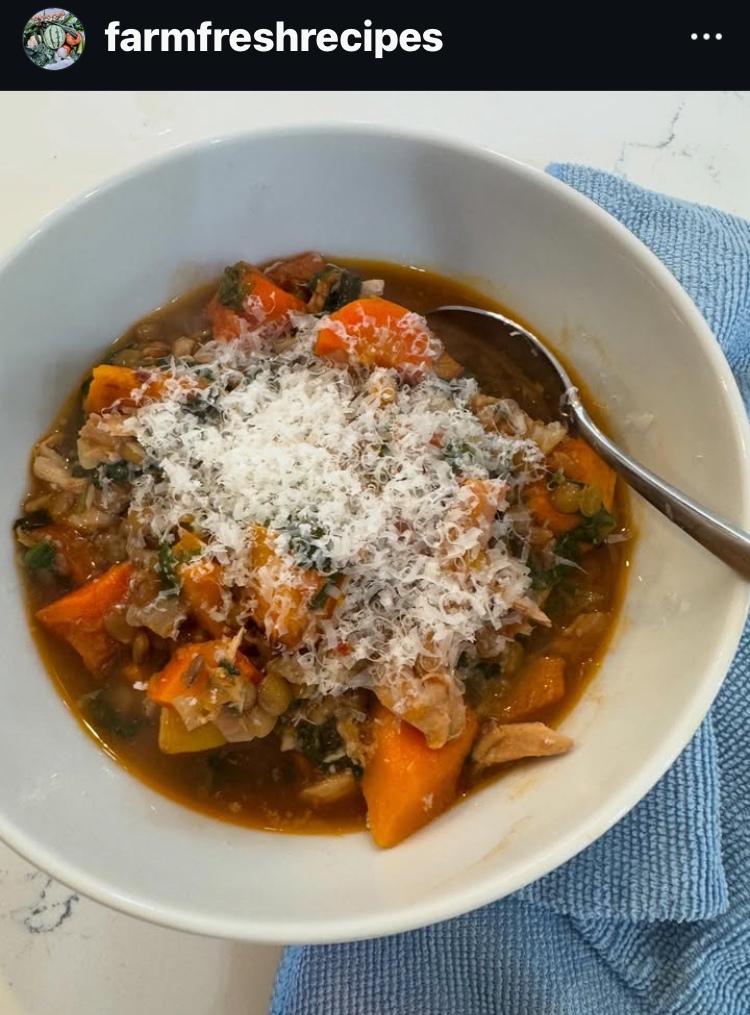 You are currently viewing New Year’s Lentil and Greens Soup with Butternut Squash