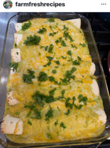 Read more about the article Summer Veggies Chicken Enchilidas Suizas