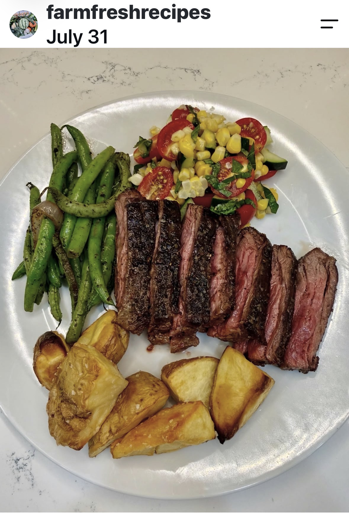 Read more about the article Grilled Green Beans, Corn Salad, Crispy Potatoes, and Summer Steak!